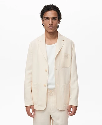 Mango Men's Linen Lyocell Suit Blazer