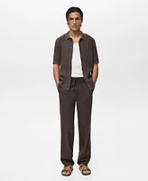 Mango Men's Straight-Fit Viscose Pants