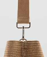 Mango Men's Raffia Tote Bag