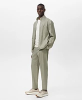 Mango Men's Zipper Linen Jacket