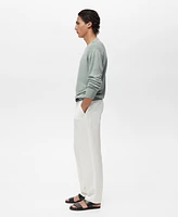 Mango Men's Linen Flowy Sweater