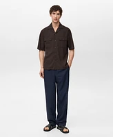 Mango Men's Pockets Viscose Shirt