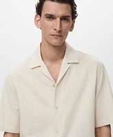 Mango Men's Linen-Blend Regular-Fit Shirt