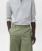 Mango Men's Interior Elastic Strip Cotton Bermuda Shorts
