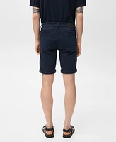 Mango Men's Slim-Fit Denim Bermuda Shorts