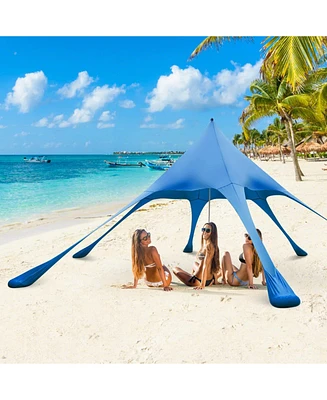 20 x Feet Beach Canopy Tent with UPF50+ Sun Protection and Shovel