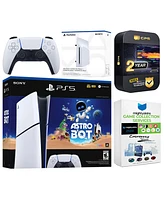 Sony PlayStation 5 Astro Bot Slim Digital Bundle with Disc Drive, MightySkins Game Collection Services and 2 Year Extended Warranty