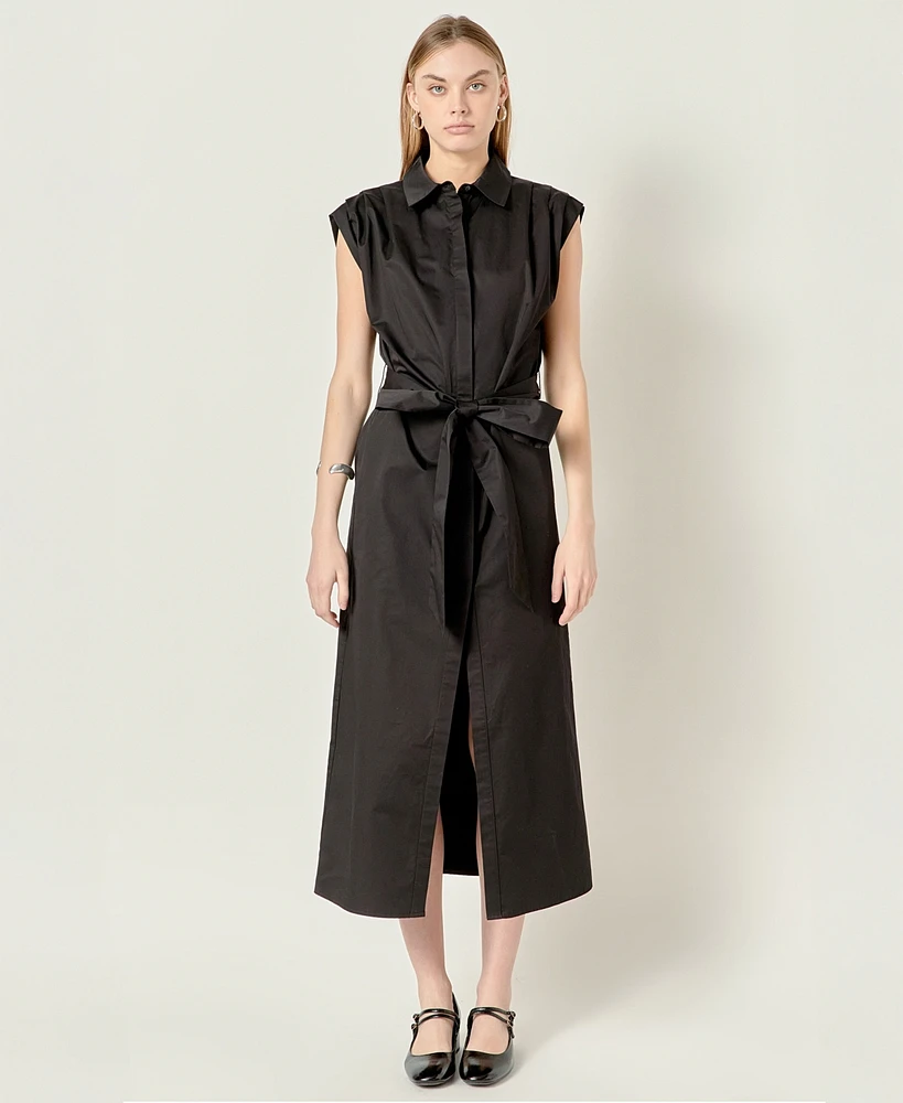 English Factory Women's Cotton Collared Button Dress