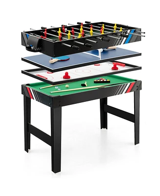 4-in-1 Multi Game Table with Pool Billiards