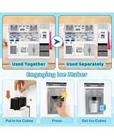 Wooden Kitchen Playset with Lights and Sounds for Ages 3+