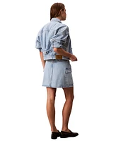 Calvin Klein Jeans Women's Denim Cargo Mini Skirt