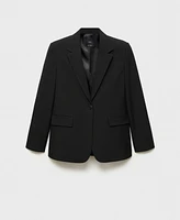 Mango Women's Flap Pockets Straight Jacket