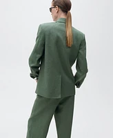 Mango Women's Linen Suit Jacket