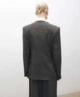 Mango Women's Oversized Double-Breasted Suit Jacket