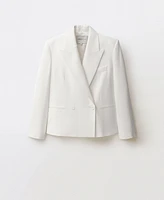 Mango Women's Oversized Double-Breasted Suit Jacket
