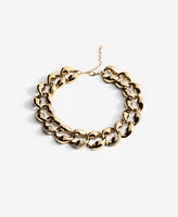 Mango Women's Rhinestone Links Pendant Collar Necklace