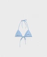 Mango Women's Rhinestone Bikini Top