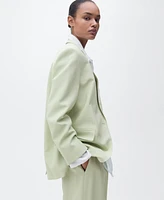 Mango Women's Straight-Fit Suit Jacket