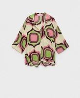 Mango Women's Geometric Print Blouse
