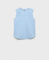 Mango Women's Striped Cotton Blouse
