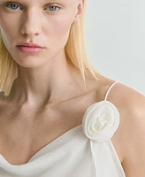 Mango Women's Flower Detail Draped Top