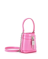 Pre-Owned Givenchy Micro Gv Shark Lock Bucket Bag Leather