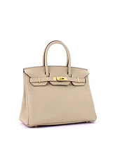 Pre-Owned Hermes Birkin 30 Handbag Light Togo with Gold Hardware