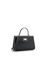 Pre-Owned Versace Small Medusa 95 Top Handle Bag Leather