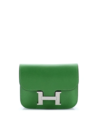 Pre-Owned Hermes Constance Slim Wallet Evercolor