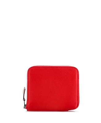 Pre-Owned Hermes Compact Azap Zip Around Wallet Silk'in Epsom