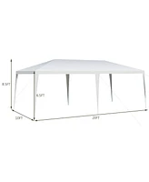 Outdoor Gazebo, Canopy with Sturdy Steel Frame, Easy Assembly Large Shelter for Sunshading, Lightweight and Easy Carriage Rain Shelter, Ideal for Pati