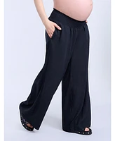 Motherhood Maternity Smocked Waist Wide Leg Pant