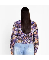 City Chic Plus Bridgette Print Top