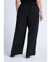 Eloquii Women's Plus Wide Leg Trouser