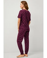 ellos Plus Short Sleeve Tee & Jogger 2-Piece Sleep Set
