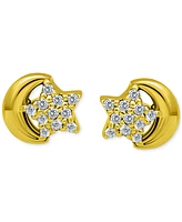 Giani Bernini Pave Star & Moon Stud Earrings, Exclusively at Macy's