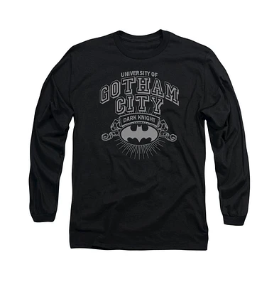Batman Mens University Of Gotham Long Sleeve Adult Tee / T-Shirt