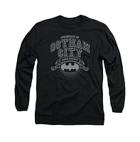 Batman Mens University Of Gotham Long Sleeve Adult Tee / T-Shirt