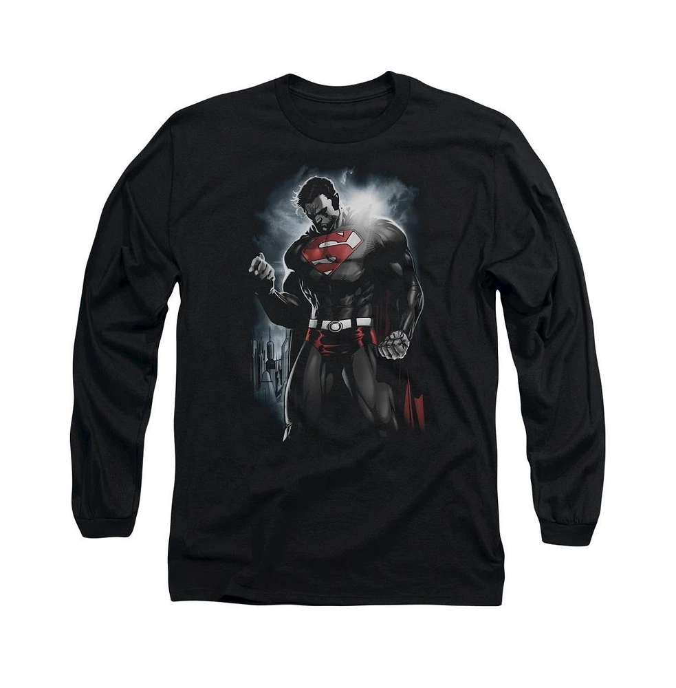 Superman Men's Light Of The Sun Long Sleeve Adult Tee / T-Shirt