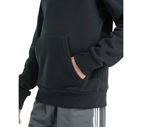 adidas Big Boys Long-Sleeve Essential Linear Embroidered Fleece Pullover Hoodie