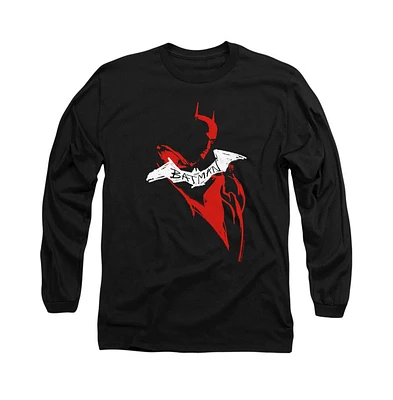 Batman Men's The Hand Drawn Silhouette Long Sleeve Adult Tee / T-Shirt