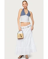 Edikted Women's Janna Color Block Halter Top