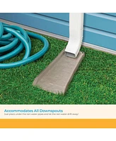 Suncast SB24 Decorative Rain Gutter Downspout Garden Splash Block, Light Taupe