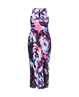 City Chic Plus Halter Print Dress