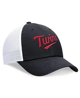 Nike Men's Navy Minnesota Twins Wordmark Adjustable Trucker Hat
