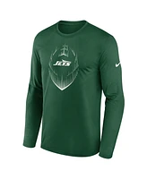 Nike Men's Green New York Jets Icon Legend Performance Long Sleeve T-Shirt
