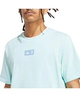 Adidas Men's Aqua Juventus Jersey Hook T-Shirt