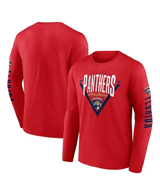 Fanatics Men's Red Florida Panthers Headline Long Sleeve T-Shirt