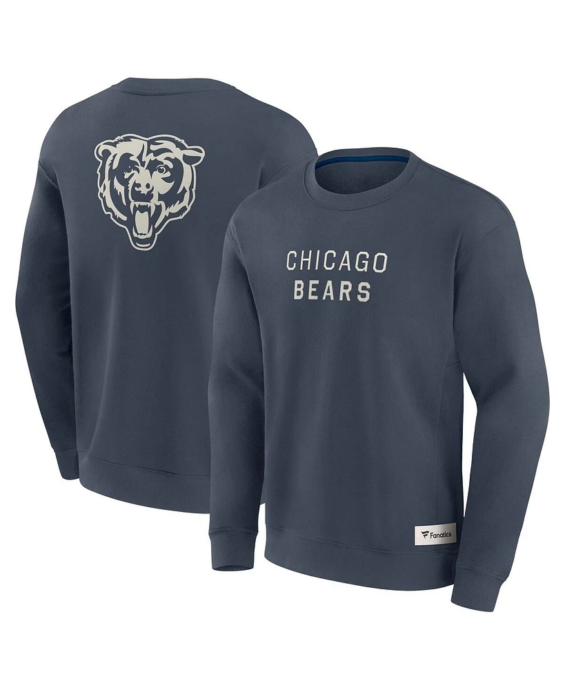 Fanatics Men's Navy Chicago Bears Elements Future Ground Lettering Pullover Sweatshirt
