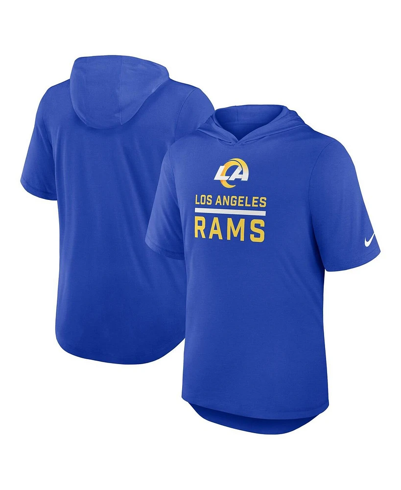 Nike Men's Royal Los Angeles Rams Lockup Tri-Blend Hoodie T-Shirt